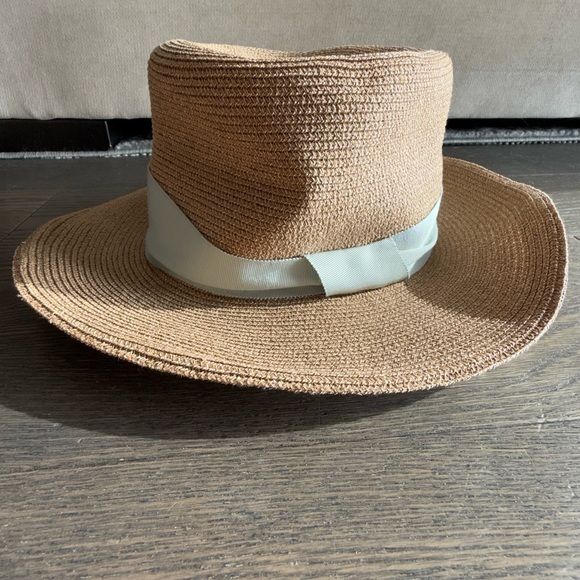 Theory Accessories - Theory x Gigi Burris Millinery Woven Straw Fedora Hat with Light Band